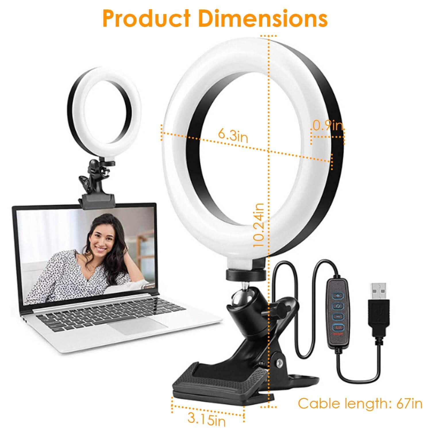 6.3-Inch LED Ring Light Computer Accessories - Tophatter Daily Deals