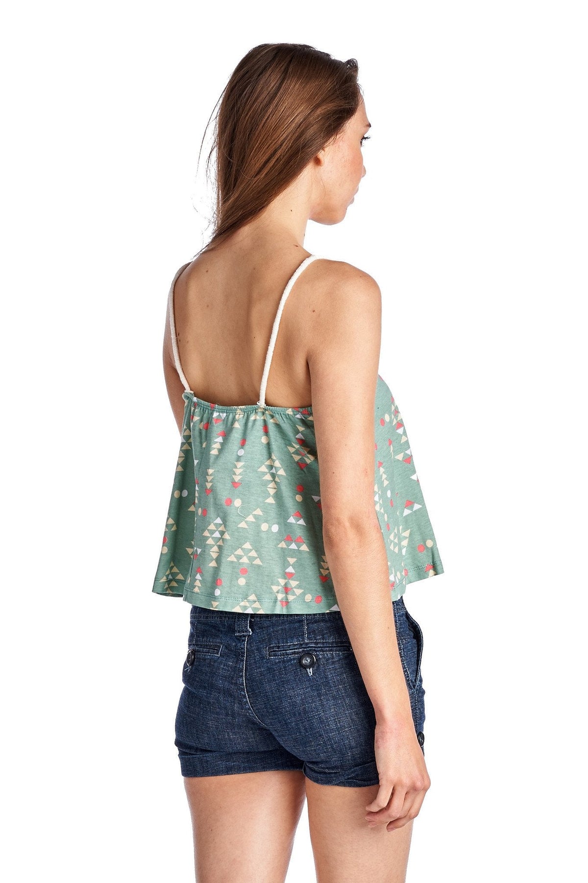 Women's Aztec Printed Jersey Crochet Tank Tops - Tophatter Daily Deals