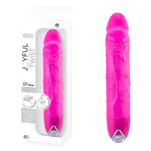 Joyful Twist 7.5 Inch Silicone Vibrator Pink > Vibrators > Realistic Vibrators - Tophatter Daily Deals