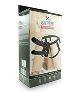 X Joyride 15.5 Inch Black PVC U-Shaped Dual Slight Strap-On with Adjustable Harness > Dildos > Strap On Harnesses - Tophatter Daily Deals