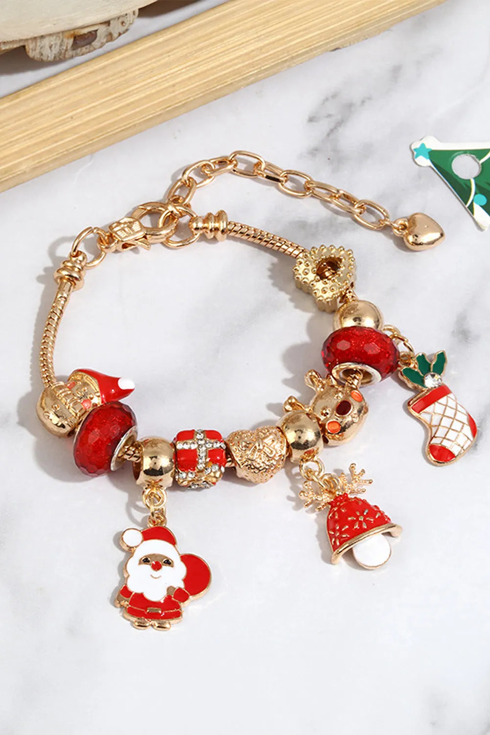Racing Red Christmas Alloy Bracelet Bracelets - Tophatter Daily Deals
