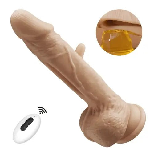 Acmejoy - Hollow Flapping Silicone Dildo Vibrator 8.38 IN Dildos - Tophatter Daily Deals