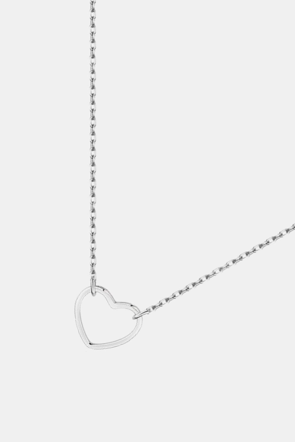 925 Sterling Silver Heart Shape Pendant Necklace Necklaces - Tophatter Daily Deals