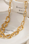 18K Gold-Plated Stainless Steel Necklace Necklaces - Tophatter Daily Deals