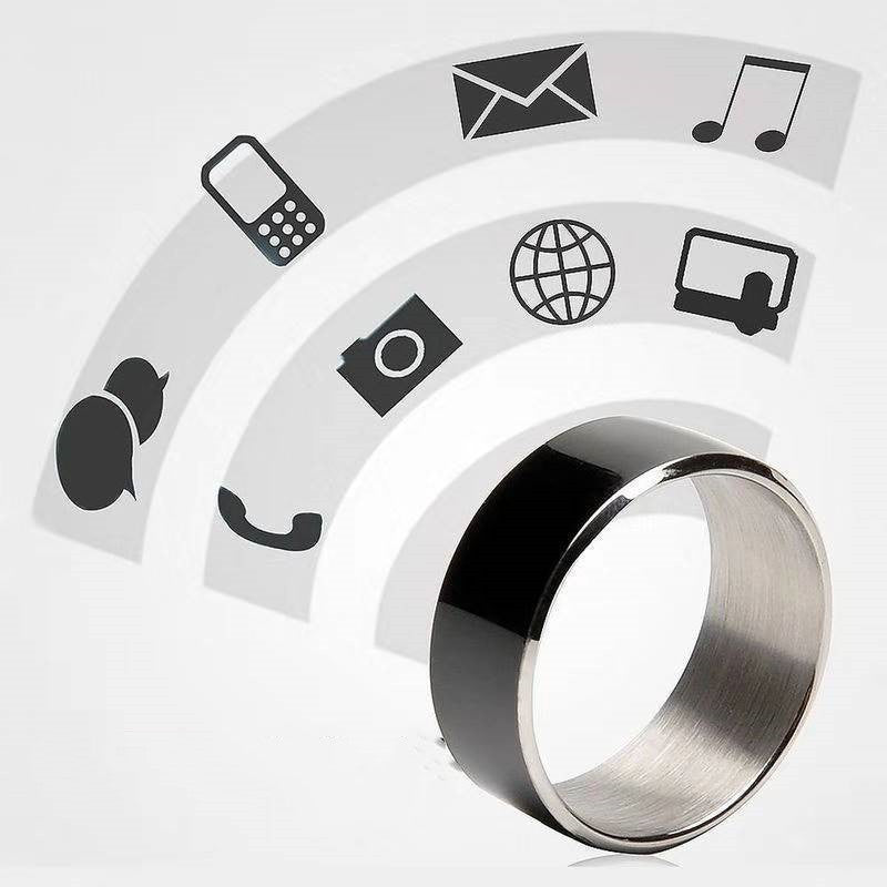 Black Technology Ring Solar Android Temperature Magic Net Red Smart Sci-Fi Bluetooth Ring NFC smart version 0 - Tophatter Daily Deals