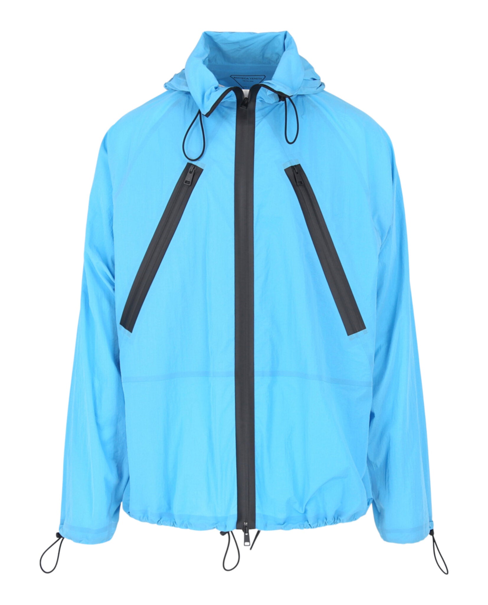 Bottega Veneta Hooded Zip Lightweight Jacket Bright Blue Jackets - Tophatter Daily Deals