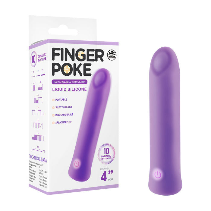 Rechargeable Stimulator – 4 Inch Liquid Silicone Body-Safe Stimulator > Vibrators > Finger Vibrators - Tophatter Daily Deals