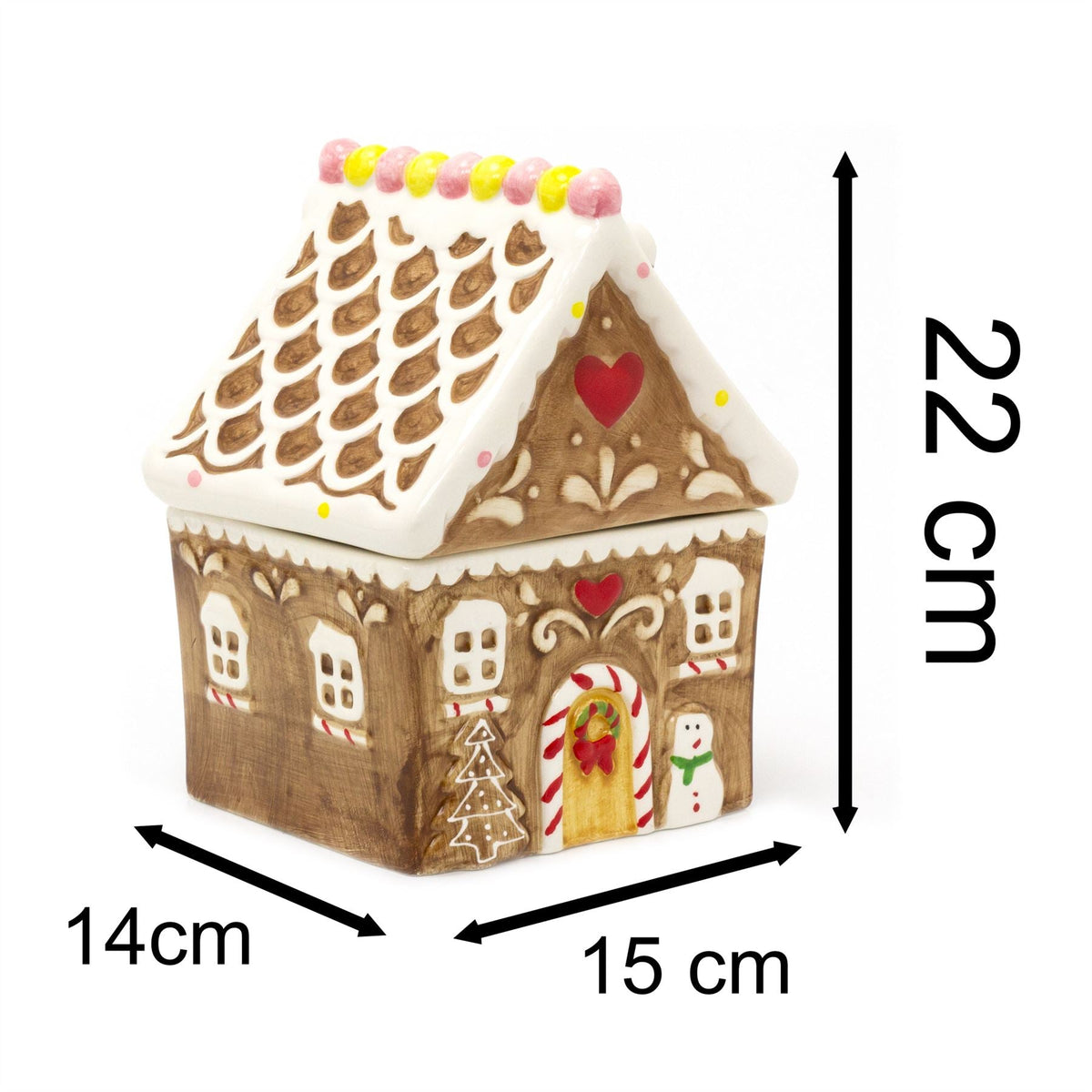 Medium Christmas Gingerbread Biscuit Barrel | Gingerbread House Cookie Jar Jar - Tophatter Daily Deals