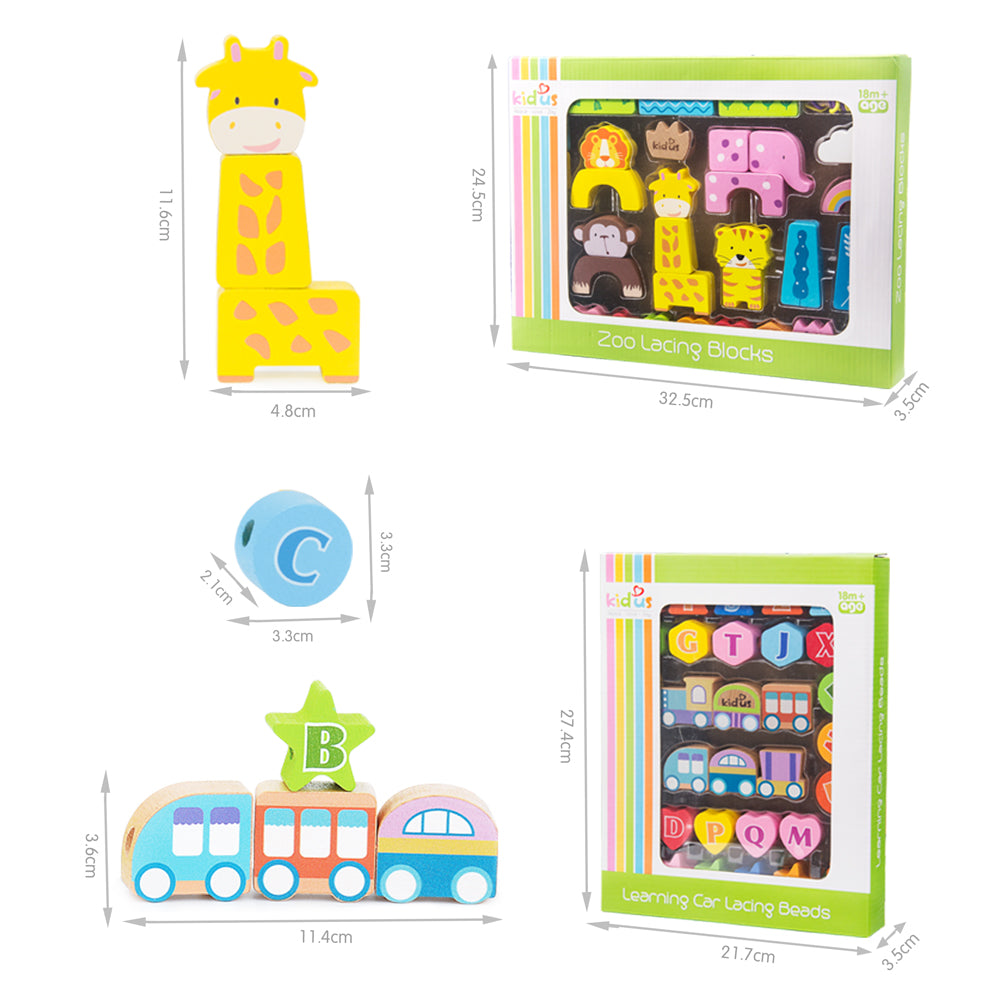 Boys building block children's toys with beech 0 - Tophatter Daily Deals