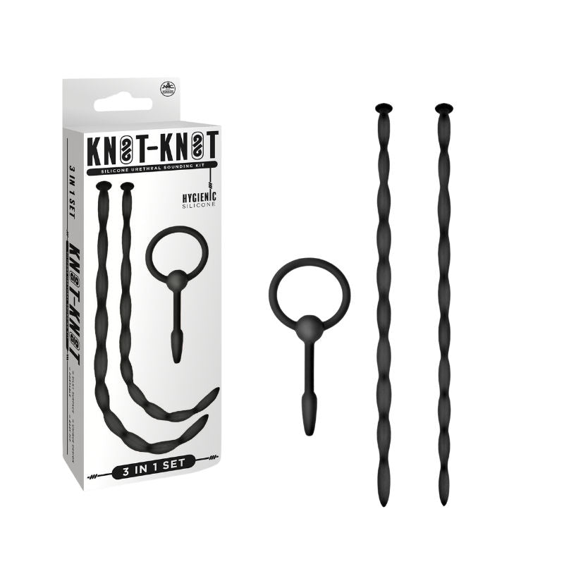 Silicone Urethal Sounding Kit - Twist (Black) > Sex Toys For Men > Sounding Rods - Tophatter Daily Deals