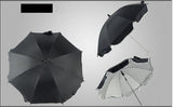 360 Degrees Pram Umbrellas Cart Accessories Adjustable Stroller Umbrella Black 0 - Tophatter Daily Deals
