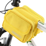 Bicycle bag front beam bag saddle bag mountain bike equipment riding bag on tube bag bicycle accessories bag Yellow 0 - Tophatter Daily Deals