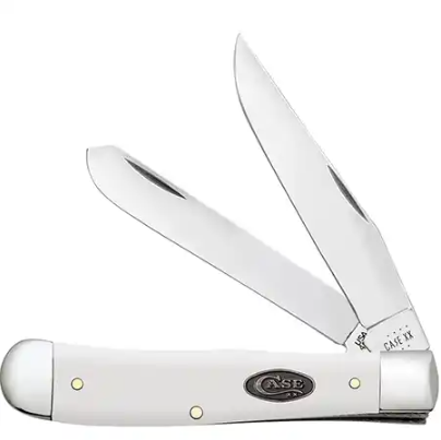 Case Trapper - Smooth White Synthetic Handle - 63960 Traditional Knives - Tophatter Daily Deals