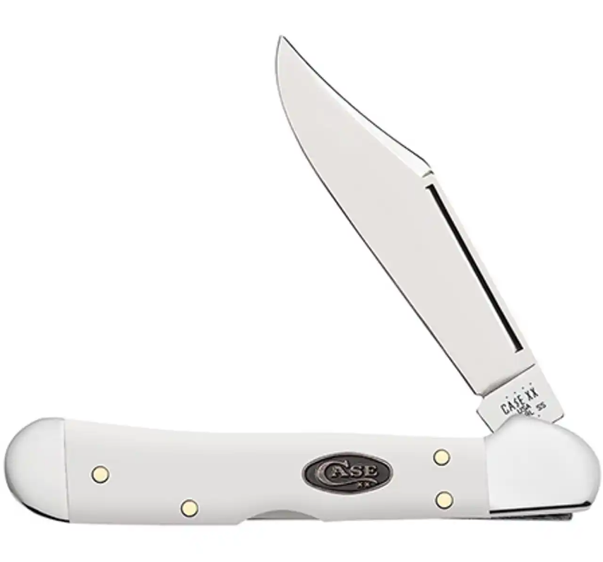 Case Mini Copperlock - Smooth White Synthetic Handle - 63963 Knives - Tophatter Daily Deals