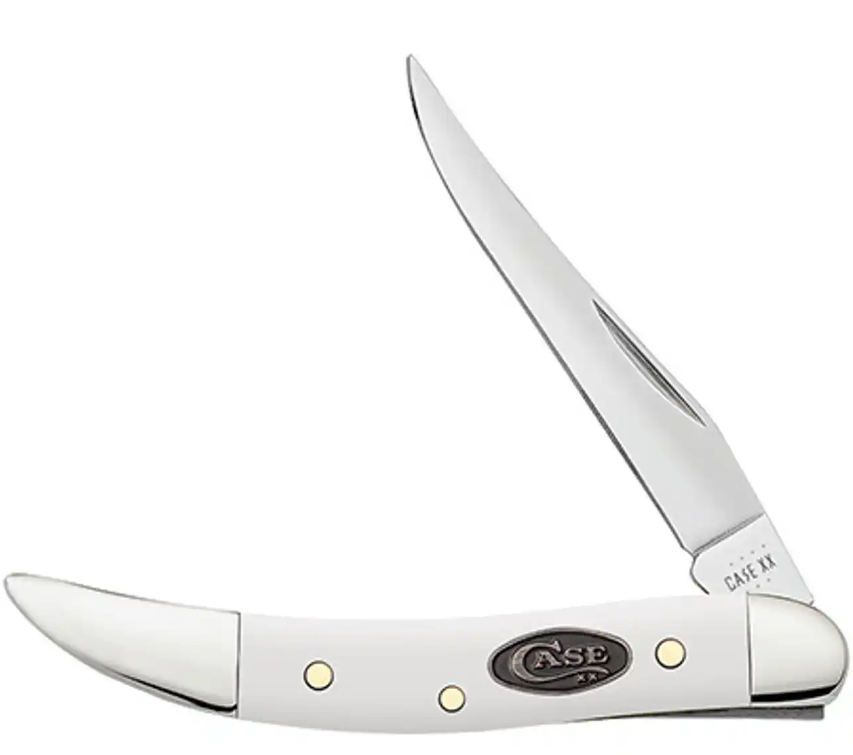 Case Small Texas Toothpick - Smooth White Synthetic Handle - 63964 Knives - Tophatter Daily Deals