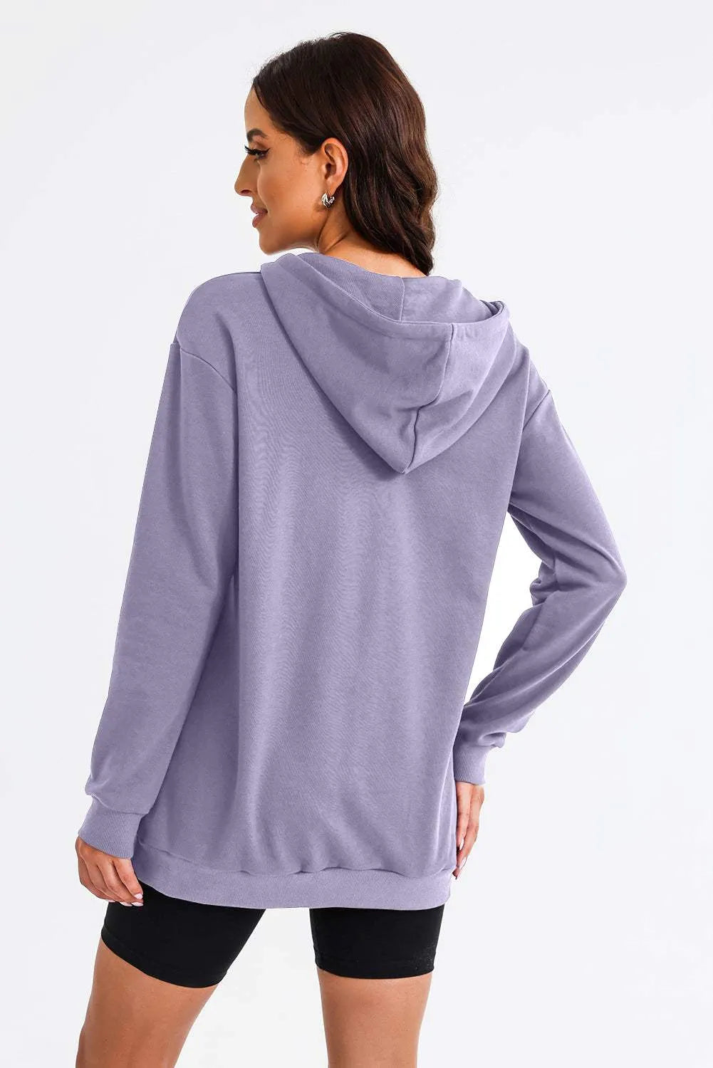 Drawstring Half Zip Hooded Dress Casual Dresses - Tophatter Daily Deals