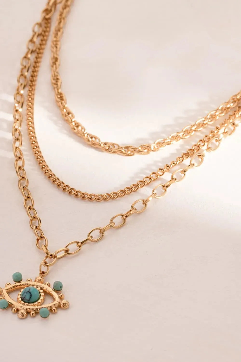 Evil Eye Design Turquoise Pendant Necklace Necklaces - Tophatter Daily Deals