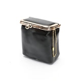 Smooth Leather Kiss Lock Mini Bag with Ball Chain, 3.5 Inch Handbags & Wallets - Tophatter Daily Deals