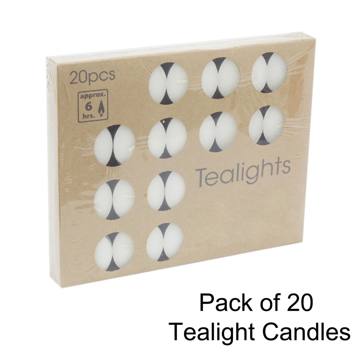 Pack Of 20 White Ivory Tealight Candles | Unscented Candle Tealights | Wedding Christmas Tealight Candles Candle - Tophatter Daily Deals