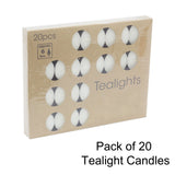 Pack Of 20 White Ivory Tealight Candles | Unscented Candle Tealights | Wedding Christmas Tealight Candles Candle - Tophatter Daily Deals