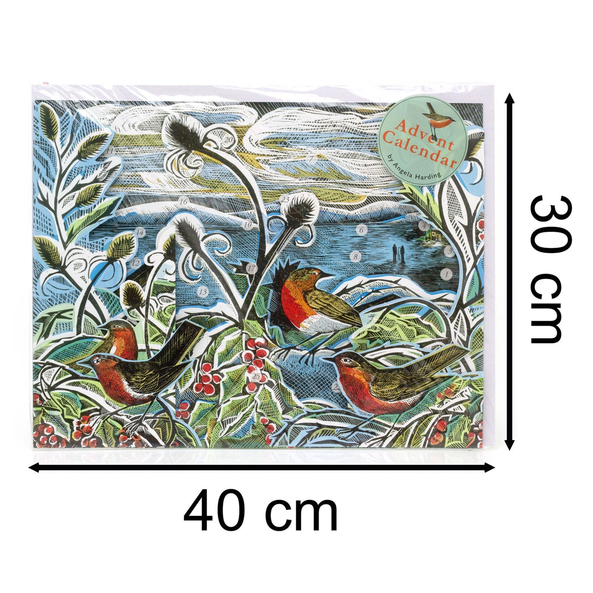 Midwinter Robins Pop-up 3D Advent Calendar | Bird Christmas Calendar - 40x30cm Advent Calendar - Tophatter Daily Deals