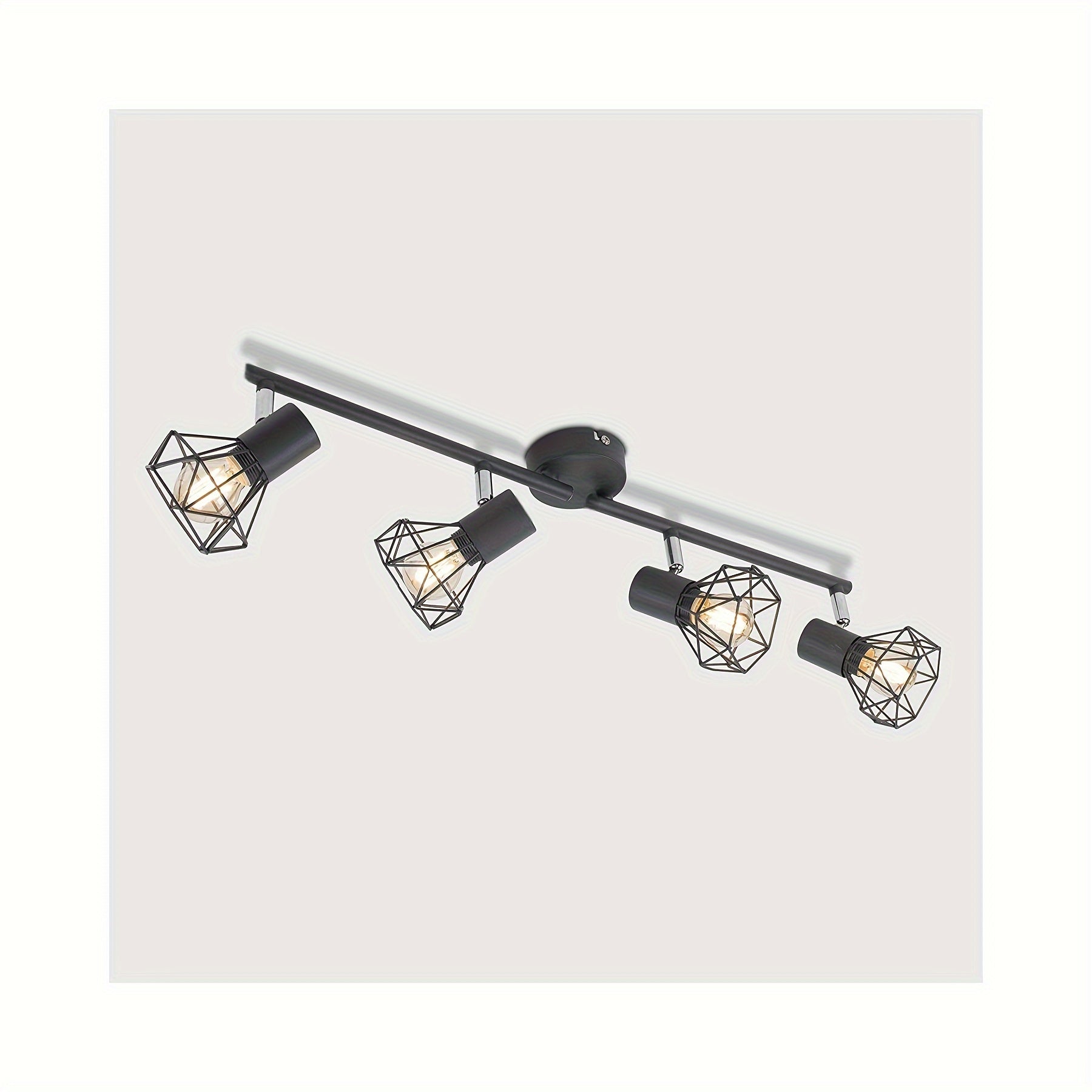 Industrial 4-Light Semi-Flush Ceiling Light Ceiling Lights - Tophatter Daily Deals