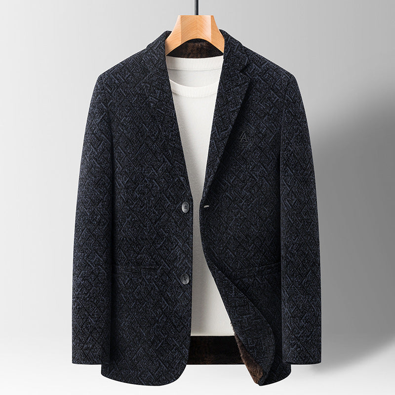 Soft Men’s Blazer - Slim Cut, Chenille, Smart Casual 3D Changing Face Moving Picture Frame - Tophatter Daily Deals
