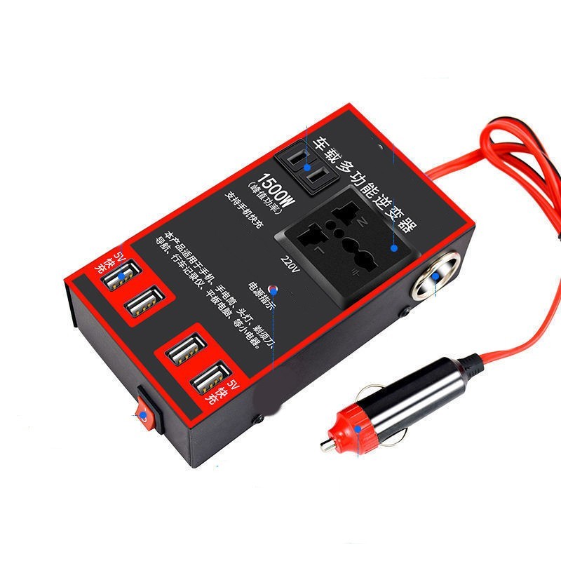 12v24v To 220v Car Power Converter Transformer Socket USB Charging 0 - Tophatter Daily Deals