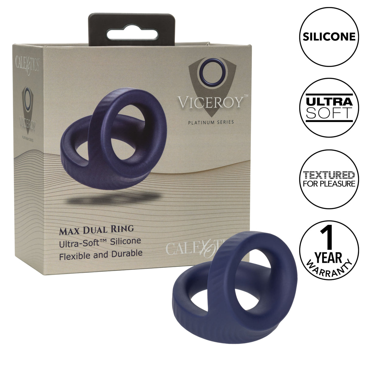 Viceroy Max Dual Silicone (Black) – Stretchy Stamina Cock Ring > Cock Ring > Sling - Tophatter Daily Deals