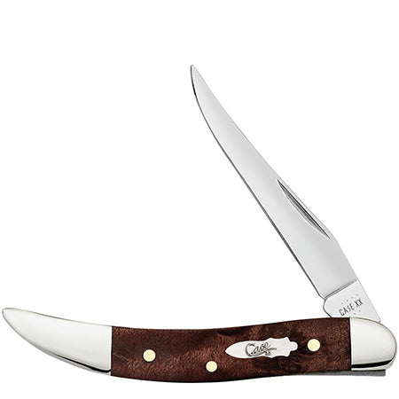 Case Small Texas Toothpick - Brown Maple Burl Wood - 64066 Knives - Tophatter Daily Deals
