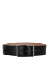Alexander McQueen Wide Leather Belt Black Belts - Tophatter Daily Deals
