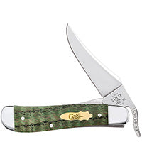 Case RussLock - Smooth Kelly Green Curly Oak - 64073 Knives - Tophatter Daily Deals
