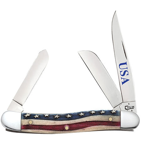 Case Medium Stockman - Star Spangled Natural Bone Color Wash - 64136 - Tophatter Daily Deals