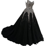 Black Wedding New Bride Big Train Main Yarn Dress Black Customize 0 - Tophatter Daily Deals