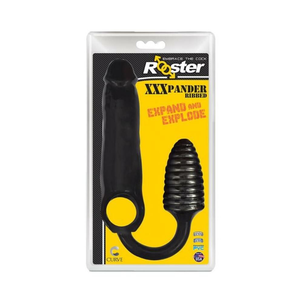 Rooster Xxxpander Ribbed Sheath Black - Tophatter Daily Deals