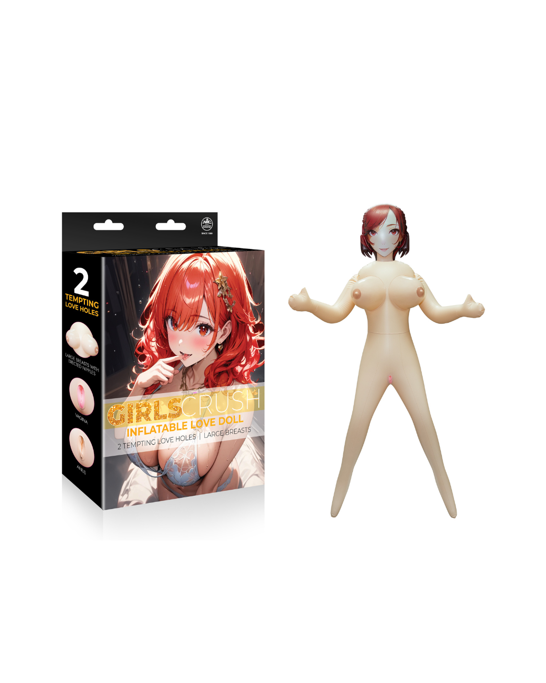 Girls Crush - Inflatable Love Doll – 154cm Realistic PVC Love Doll with Large Breasts and 3D Hair > Sex Toys > Sex Dolls > Novelty Inflatables - Tophatter Daily Deals