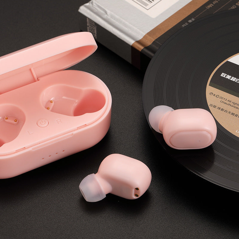 A6S Bluetooth Headset Wireless Sports Mini Headphone M1 Pink 0 - Tophatter Daily Deals