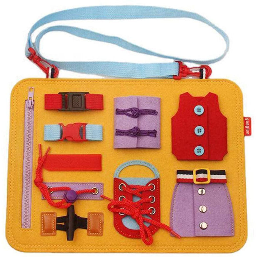 Baby learning dressing buckle zipper learning board 0 - Tophatter Daily Deals