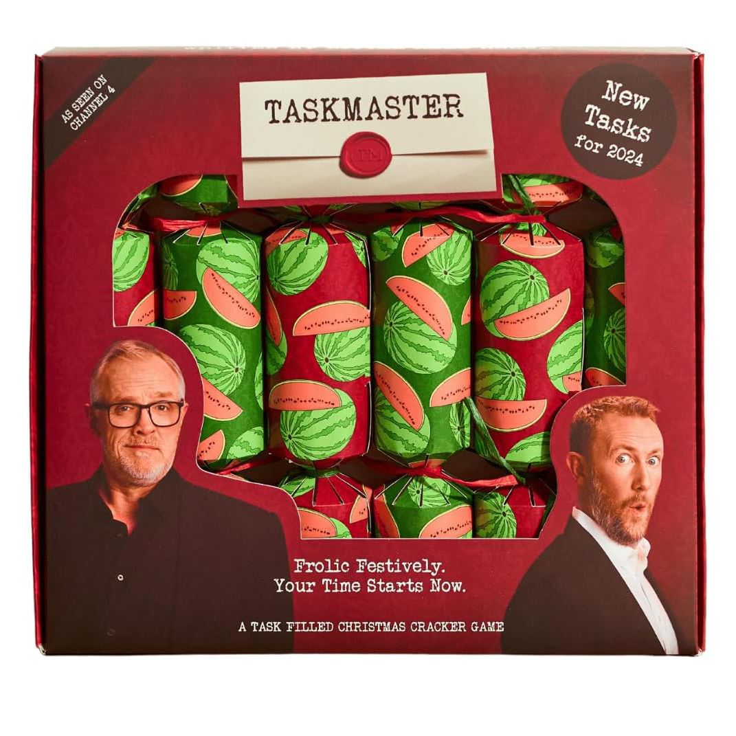 Taskmaster Christmas Crackers Pack of 6 with Original Tasks for Family Fun Christmas Cracker - Tophatter Daily Deals