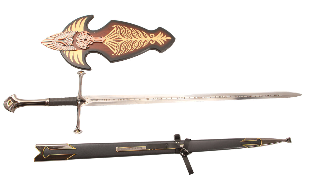 LORD OF THE RINGS - NEW! Superior Anduril, The Sword Reforged with Scabbard and Plaque Sword - Tophatter Daily Deals