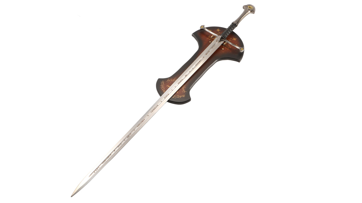 Lord Of The Rings - Deluxe Anduril With Display Plaque Sword Display Plaque - Tophatter Daily Deals