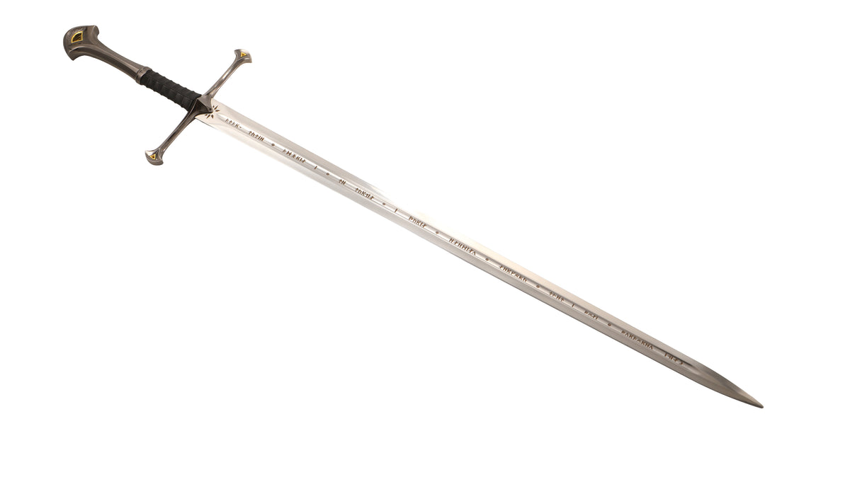 Lord Of The Rings - Deluxe Anduril With Display Plaque Sword Display Plaque - Tophatter Daily Deals