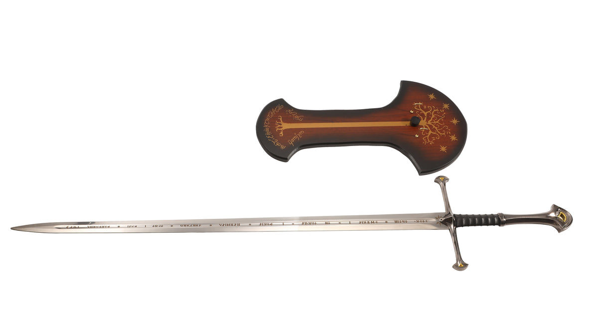 Lord Of The Rings - Deluxe Anduril With Display Plaque Sword Display Plaque - Tophatter Daily Deals