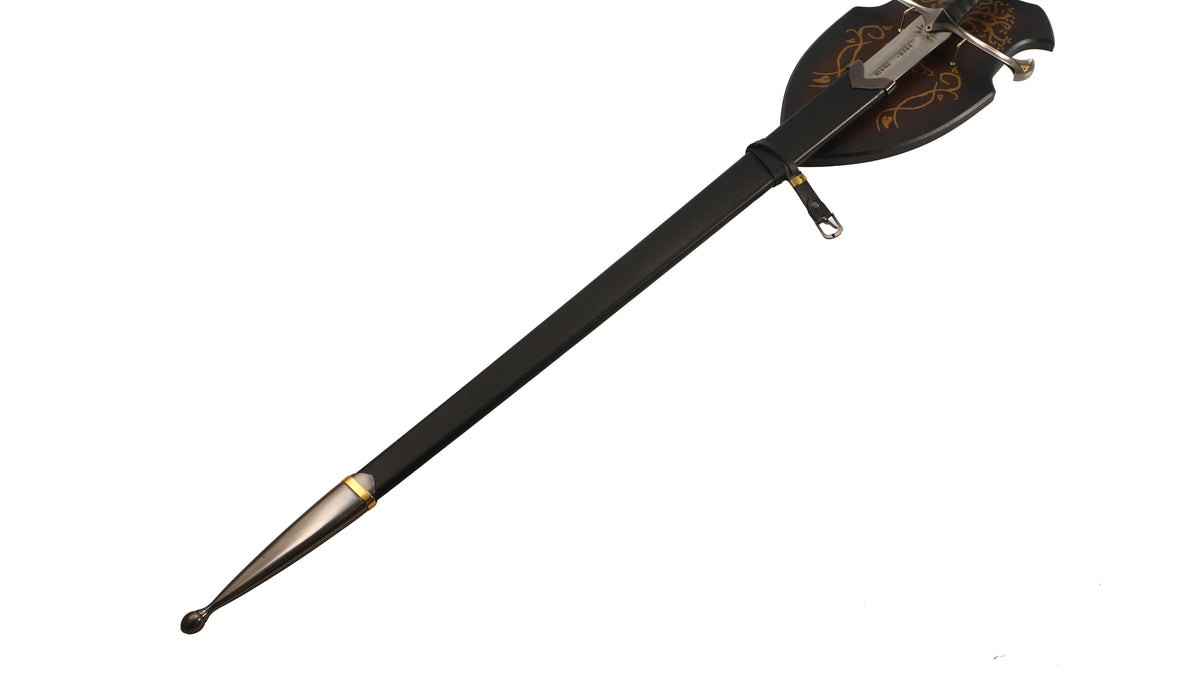 The Lord Of The Rings - Deluxe Anduril With Display Plaque & Scabbard Sword Display Plaque - Tophatter Daily Deals