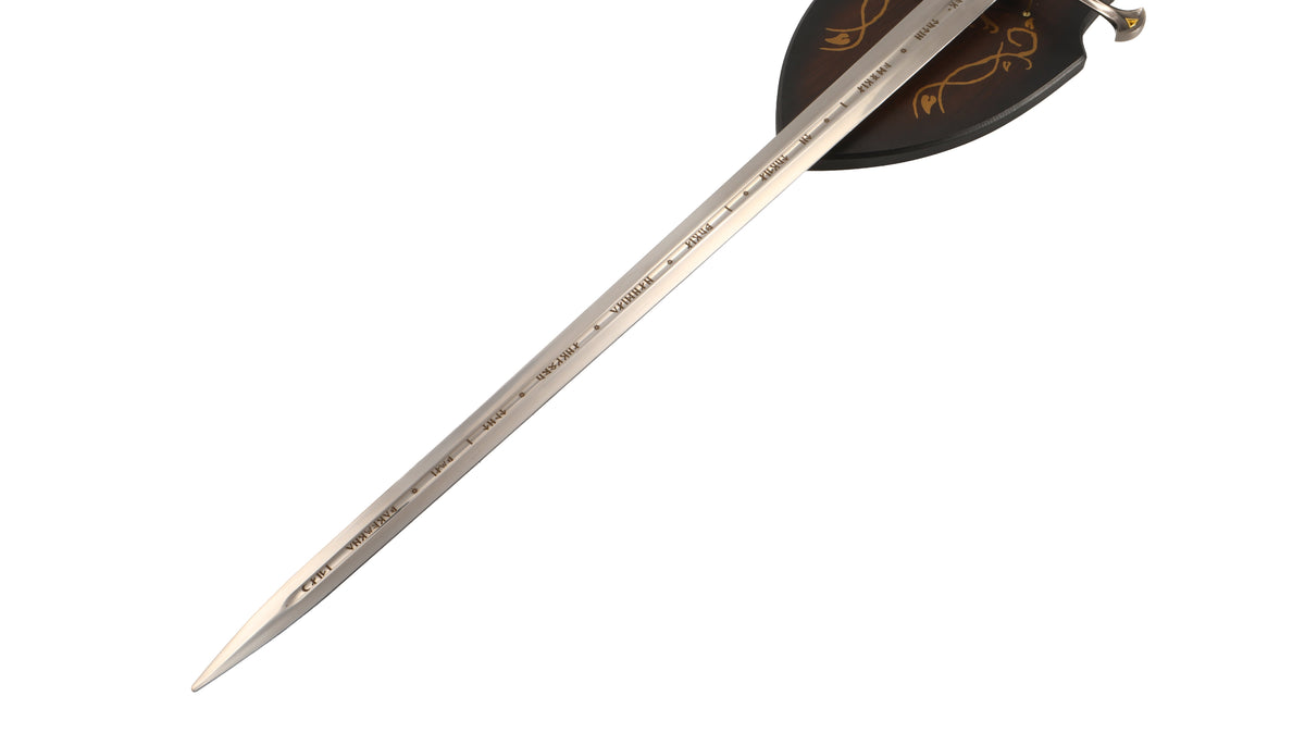 The Lord Of The Rings - Deluxe Anduril With Display Plaque & Scabbard Sword Display Plaque - Tophatter Daily Deals