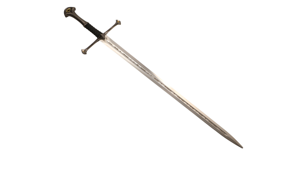 The Lord Of The Rings - Deluxe Anduril With Display Plaque & Scabbard Sword Display Plaque - Tophatter Daily Deals
