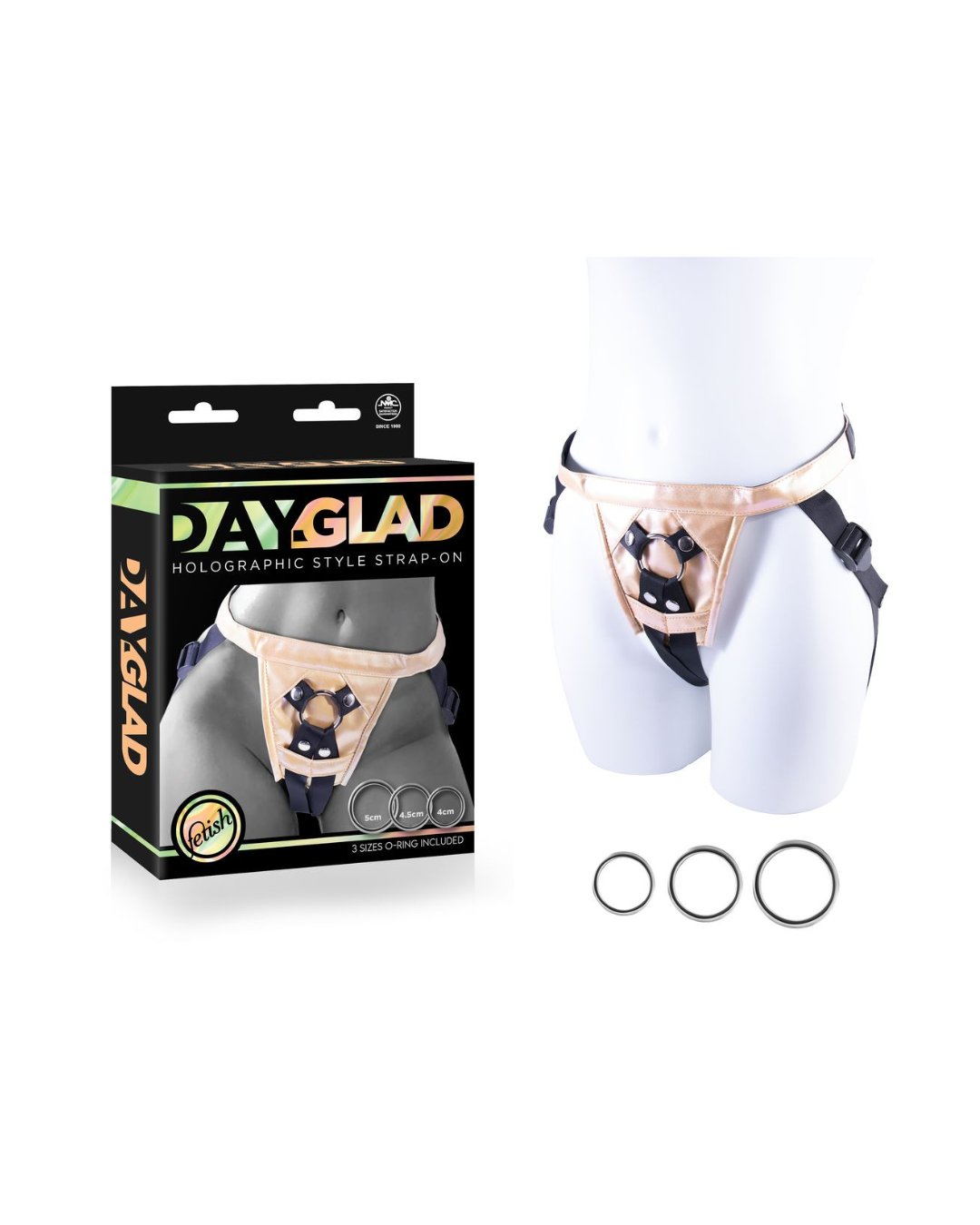 Day-Glad PU Harness with Three Different Size Metal Rings – Harness > Dildos > Strap On Harnesses - Tophatter Daily Deals