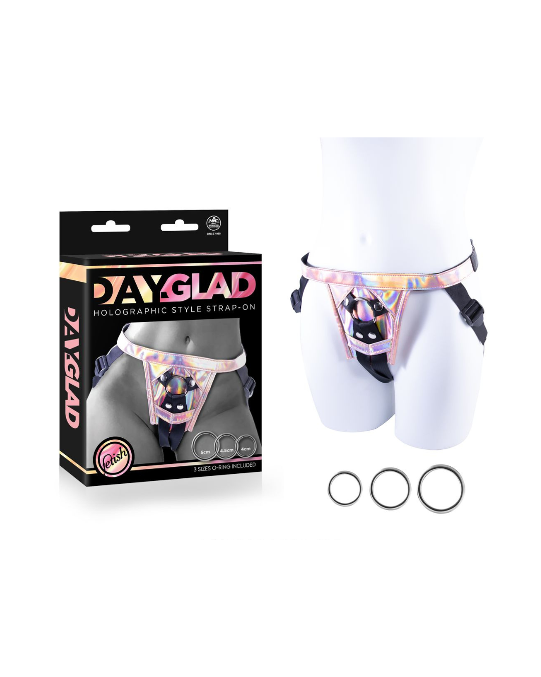 Day-Glad PU Harness with Three Different Size Metal Rings – Harness > Dildos > Strap On Harnesses - Tophatter Daily Deals