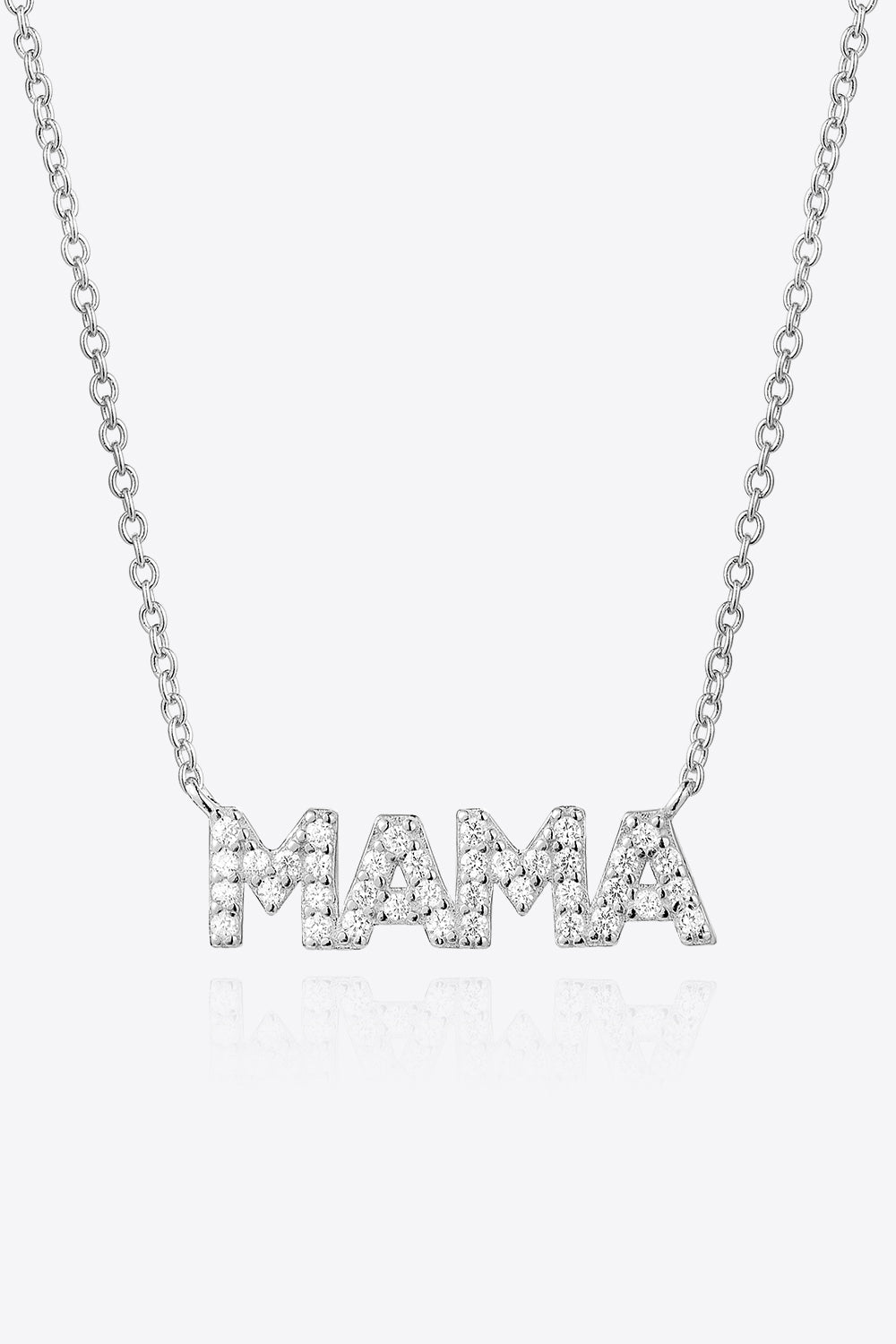 MAMA Zircon 925 Sterling Silver Necklace Necklaces - Tophatter Daily Deals