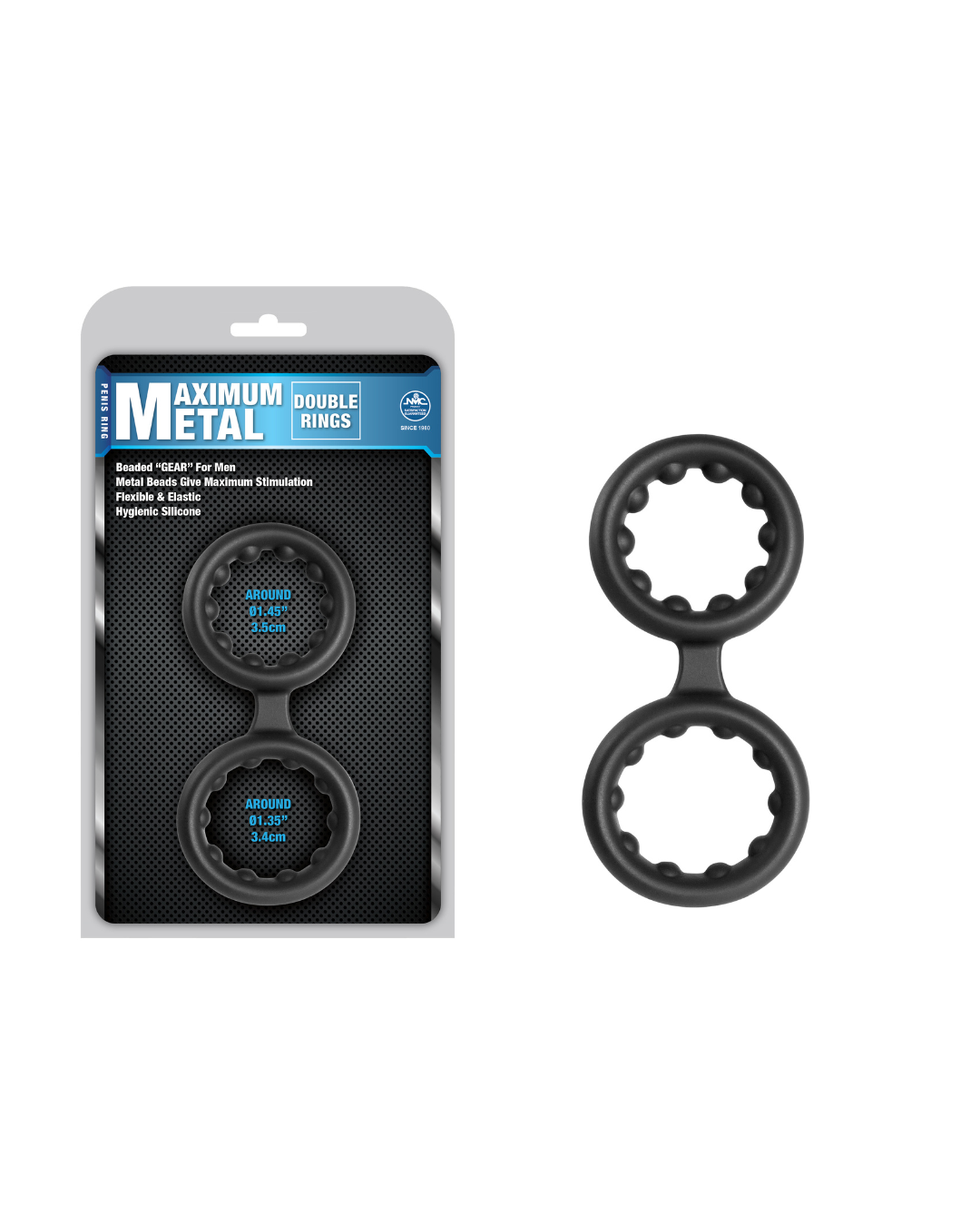 Maximum Metal 2 in 1 (Black) Silicone Cock Ring > Cock Ring > Single - Tophatter Daily Deals